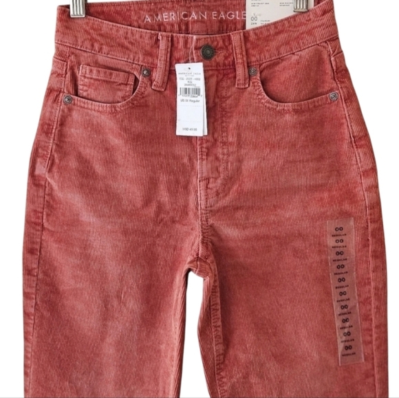 NWT American Eagle Mom Straight Cords Women's Size 00 - Picture 2 of 12